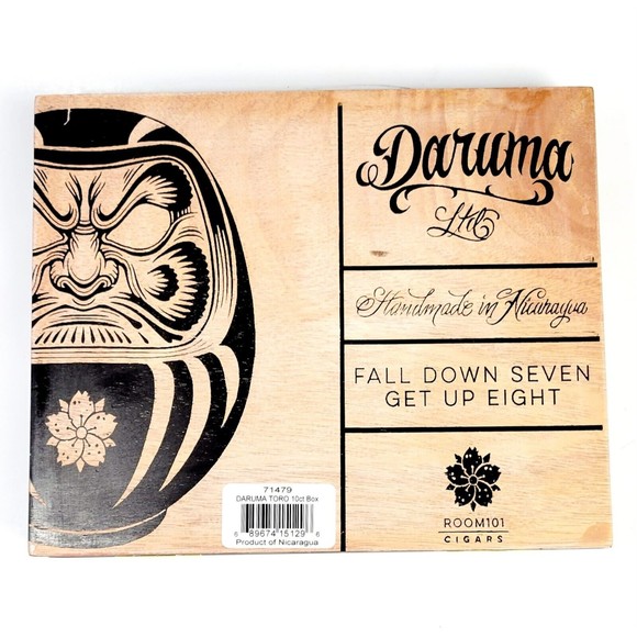 ROOM 101 Daruma 10 Toro Empty Wooden Cigar Box Tiki Graphics 9.25x7.5x1.5 VGC - Picture 7 of 8